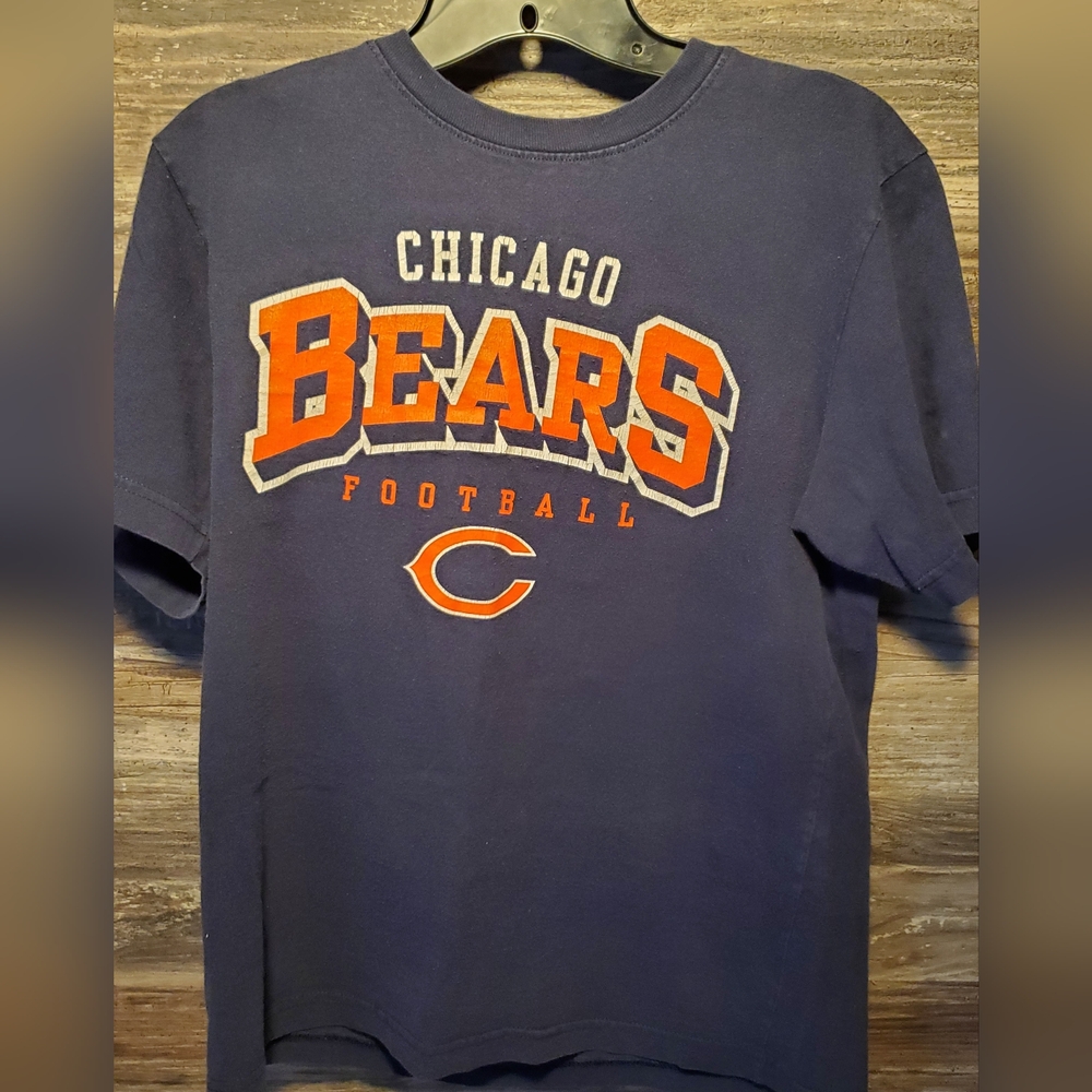 Vintage Nfl Chicago Bears T-Shirt Size XL Blue Kids Boys